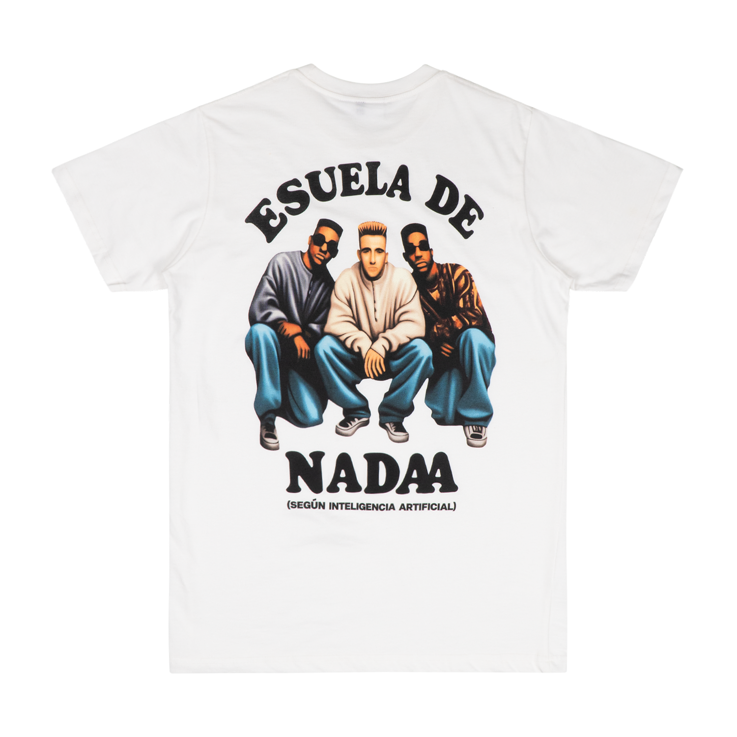Escuela De Nada - AI White Tee Hoodie, Sweatshirt | CoreVibeTees.com (Image 1)
