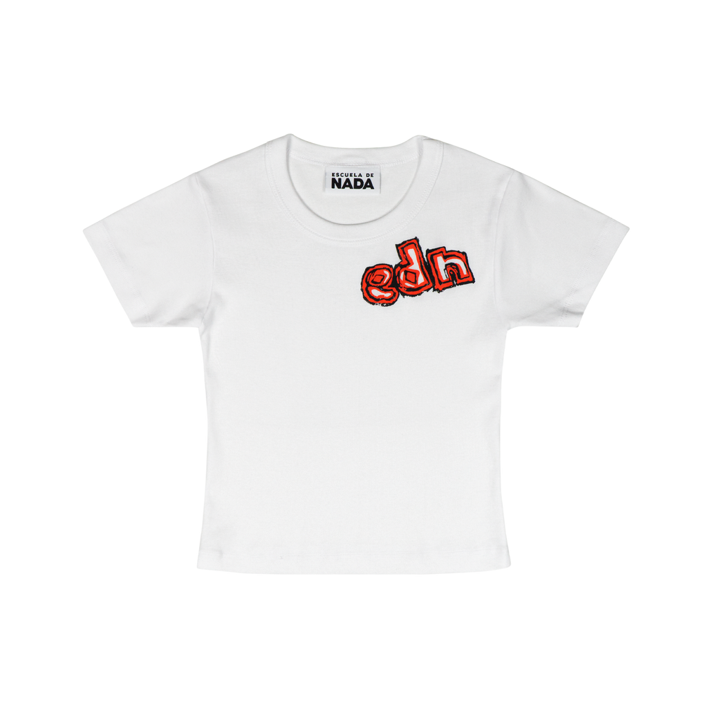 Escuela De Nada - Tres Letras White Baby Tee Hoodie, Sweatshirt | CoreVibeTees.com (Image 1)
