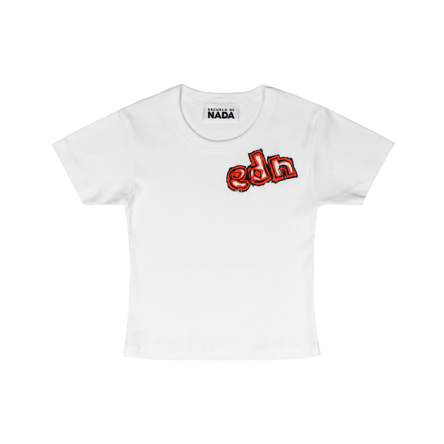 Escuela De Nada - Tres Letras White Baby Tee Hoodie, Sweatshirt | CoreVibeTees.com (Image 1)