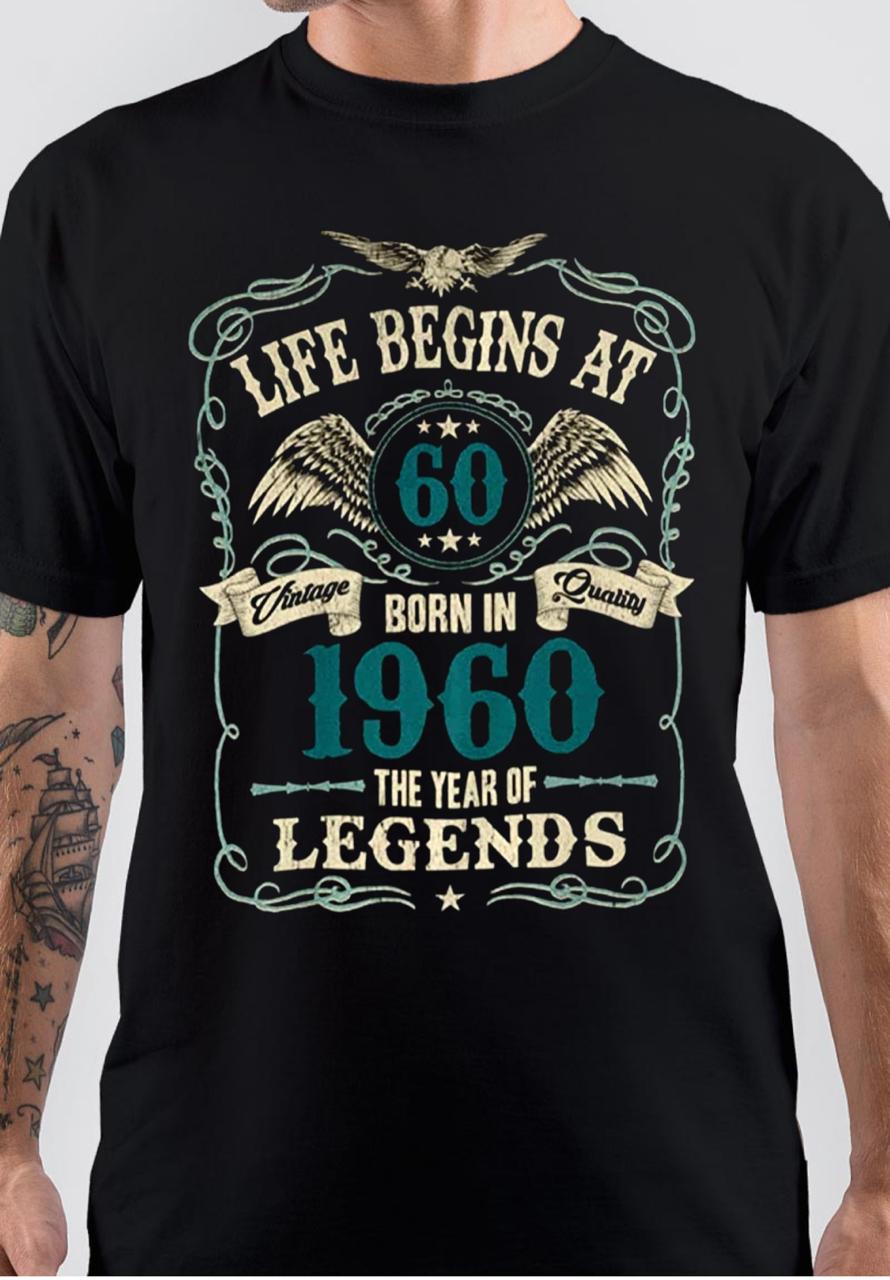 Life Begins At 60 1960 T-Shirt Hoodie, Sweatshirt | CoreVibeTees.com