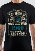 Life Begins At 60 1960 T-Shirt Hoodie, Sweatshirt | CoreVibeTees.com