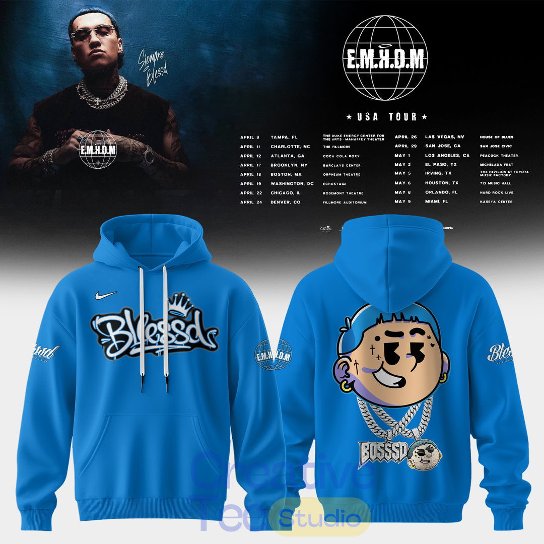 EL MEJOR HOMBRE DEL MUNDO Blessd USA World Tour 2026 Hoodie