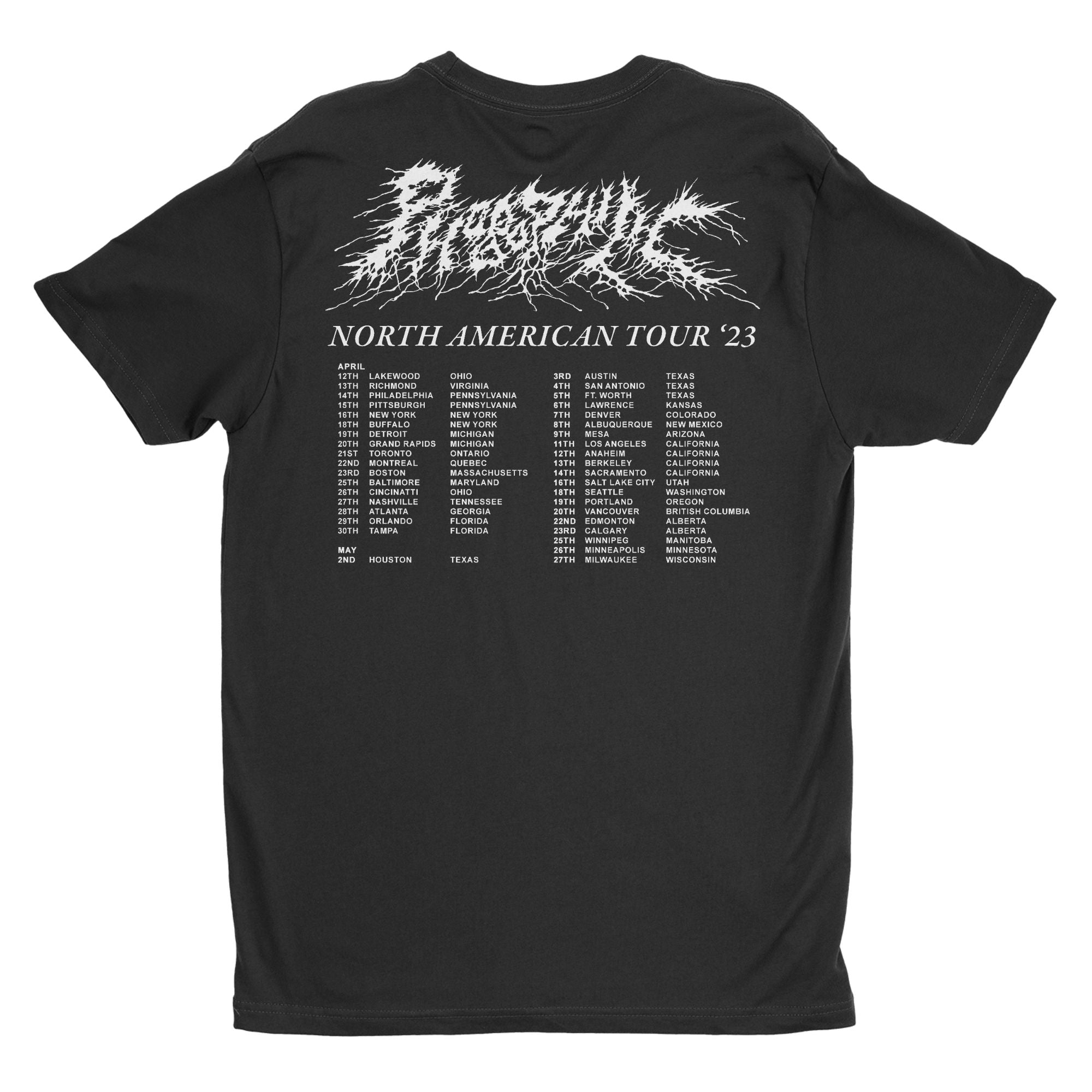Phobophilic - Enveloping Absurdity 2023 Tour t-shirt Hoodie, Sweatshirt | CoreVibeTees.com (Image 3)