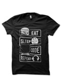 Eat Sleep Code Repeat Black T-Shirt Hoodie, Sweatshirt | CoreVibeTees.com