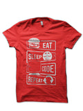 Eat Sleep Code Repeat Red T-Shirt Hoodie, Sweatshirt | CoreVibeTees.com