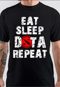 Eat Sleep Dota Repeat Black T-Shirt Hoodie, Sweatshirt | CoreVibeTees.com