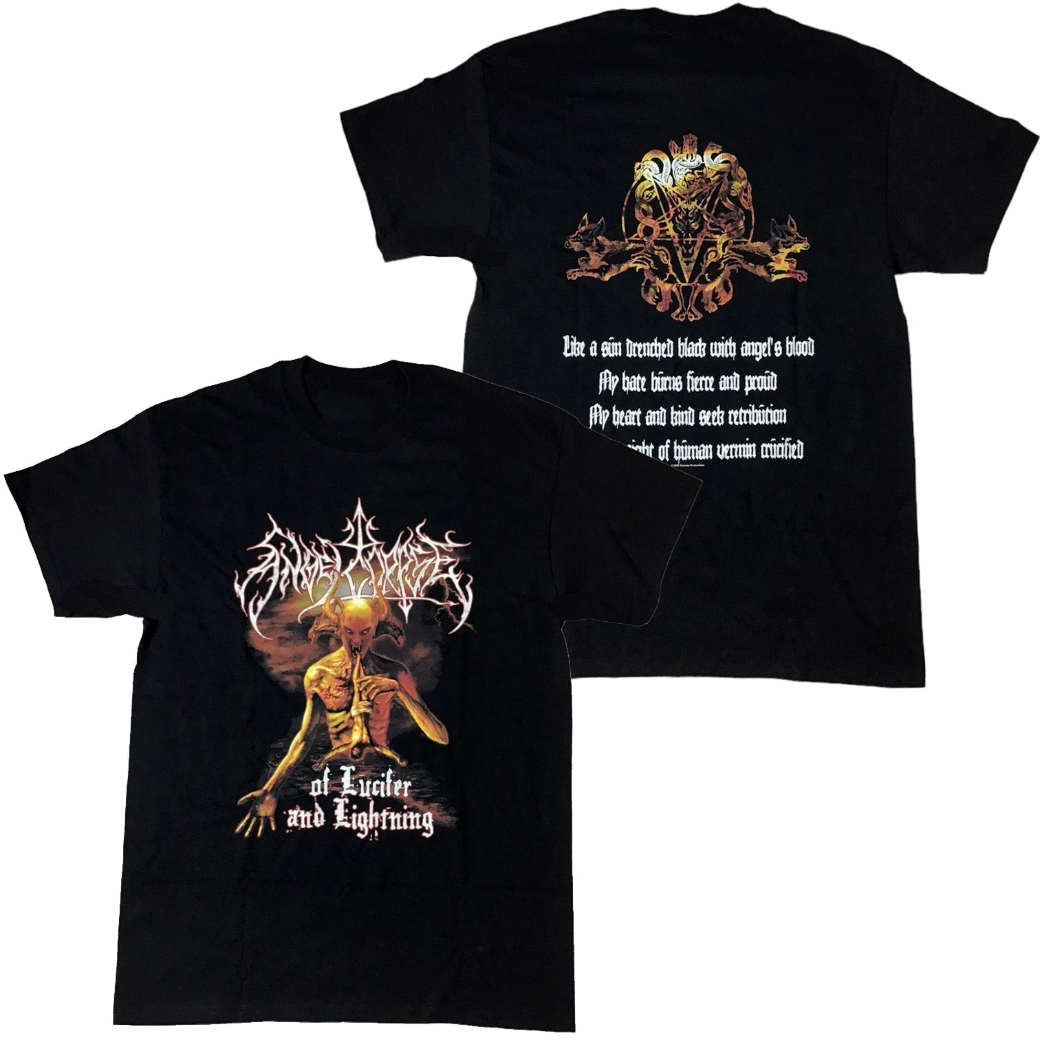 Angelcorpse - Of Lucifer And Lightning t-shirt Hoodie, Sweatshirt | CoreVibeTees.com (Image 1)