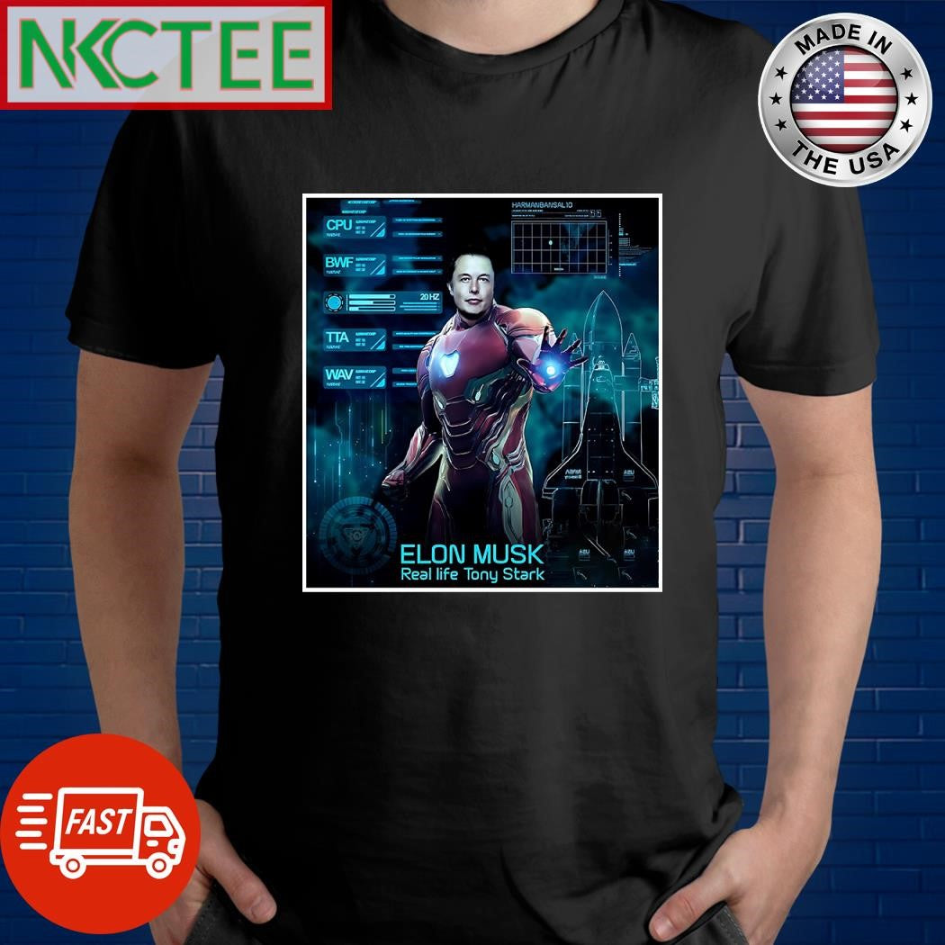 Elon Musk Iron Man Real life Tony Stark shirt