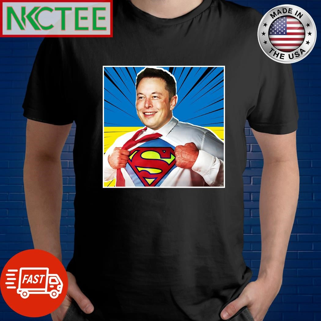 Elon Musk Superman ripped shirt