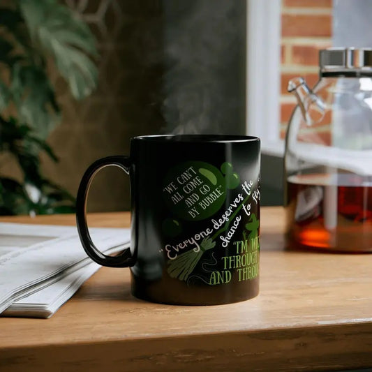 Elphaba Quotes Wicked Mug Black Ceramic Theater Fan Coffee Gift for Music Lovers