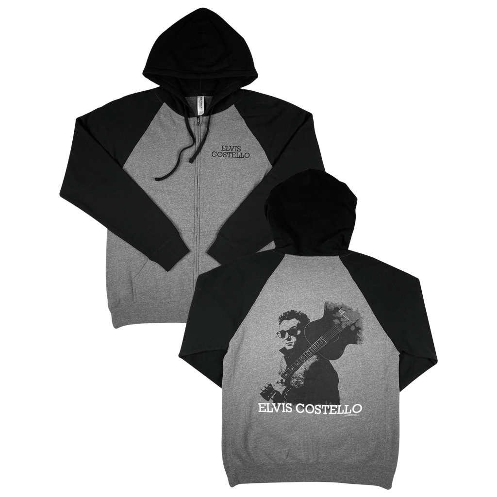 Guitar Grey/Black Zip Hoodie T-Shirts, Sweatshirt | CoreVibeTees.com (Image 1)