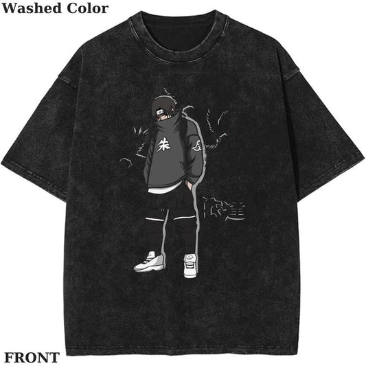 Embrace Vintage Graphic Tee, Anime Uchiha Obito Shirt, vintage clothing, Womenswear Cotton Top Streetwear Shortsleeve Gamis