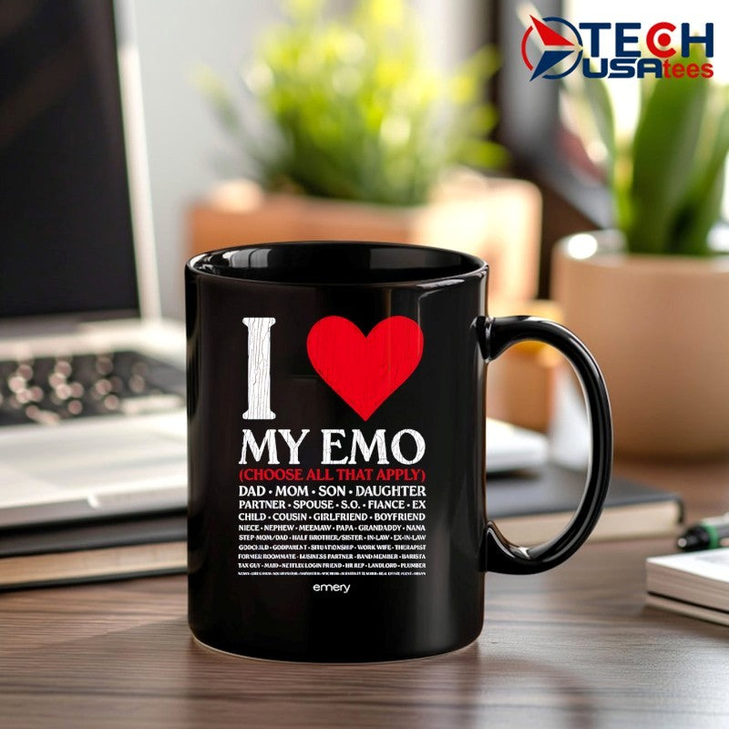 Emery I love my Emo choose all that apply shirt