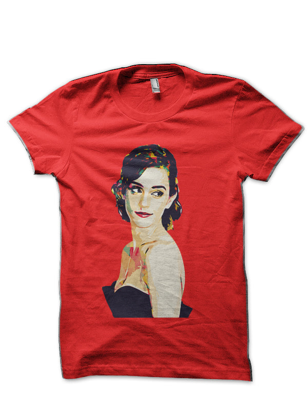 Emma Watson Red T-Shirt Hoodie, Sweatshirt | CoreVibeTees.com