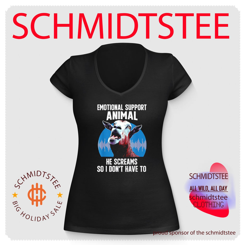 Emotional support animal he screams so I don’t have to goat shirt