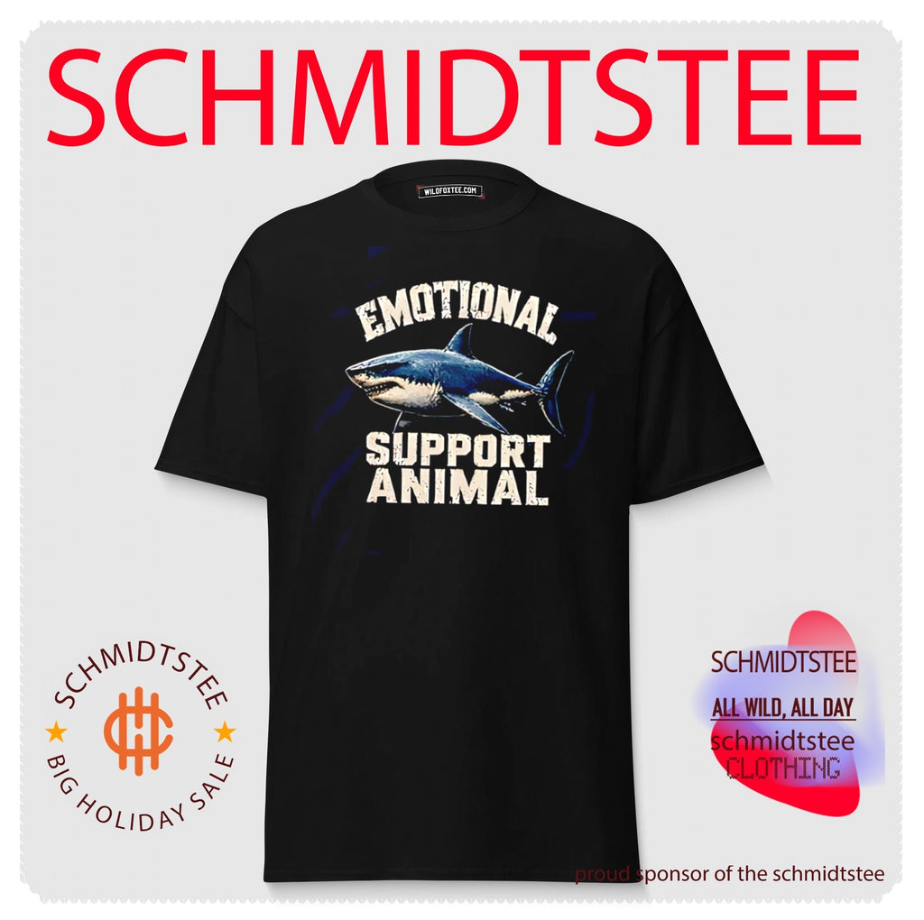 Emotional support animal shark illustration shirt