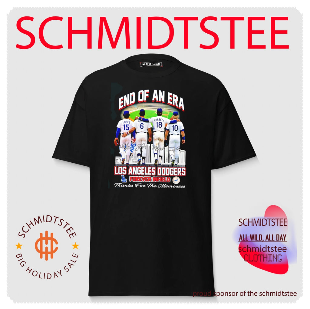 End of an era Los Angeles Dodgers forever infield thanks for the memories shirt