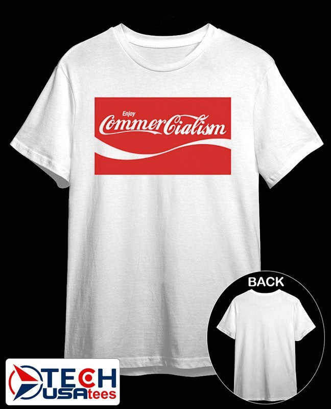 Enjoy Commercialism Cola parody shirt
