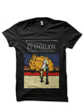 Evangelion Garfield Meme Neon Genesis Black T-Shirt Hoodie, Sweatshirt | CoreVibeTees.com