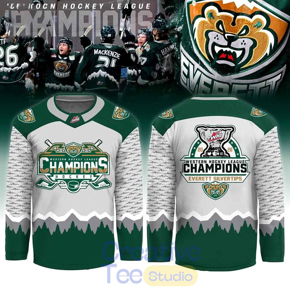 Everett Silvertips Western Hockey League Champions 2026 Hockey Jersey
