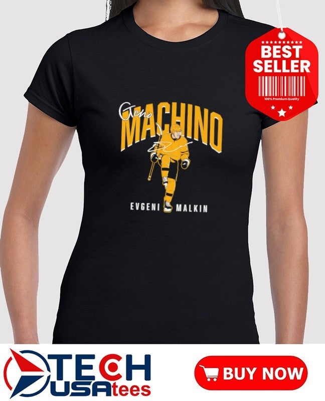 Evgeni Malkin Geno Machino Pittsburgh Penguins Hockey signature shirt