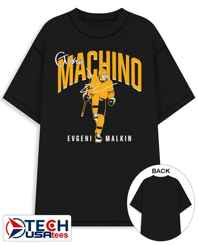 Evgeni Malkin Geno Machino Pittsburgh Penguins Hockey signature shirt