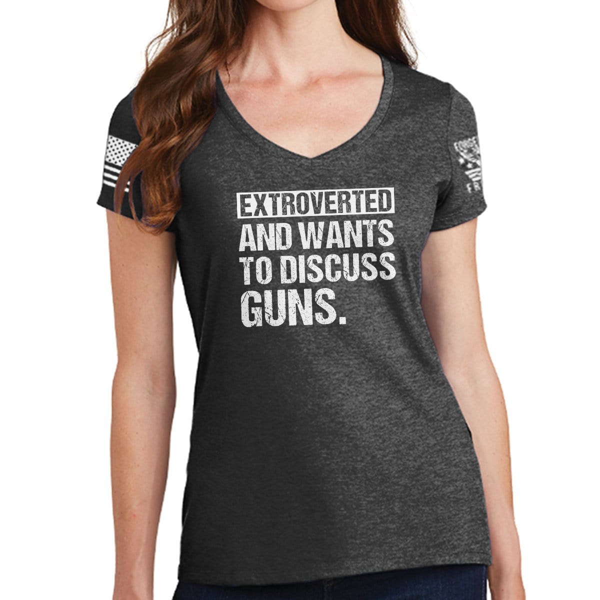 Ladies Extroverted V-Neck T-shirt Hoodie, Sweatshirt | CoreVibeTees.com (Image 3)