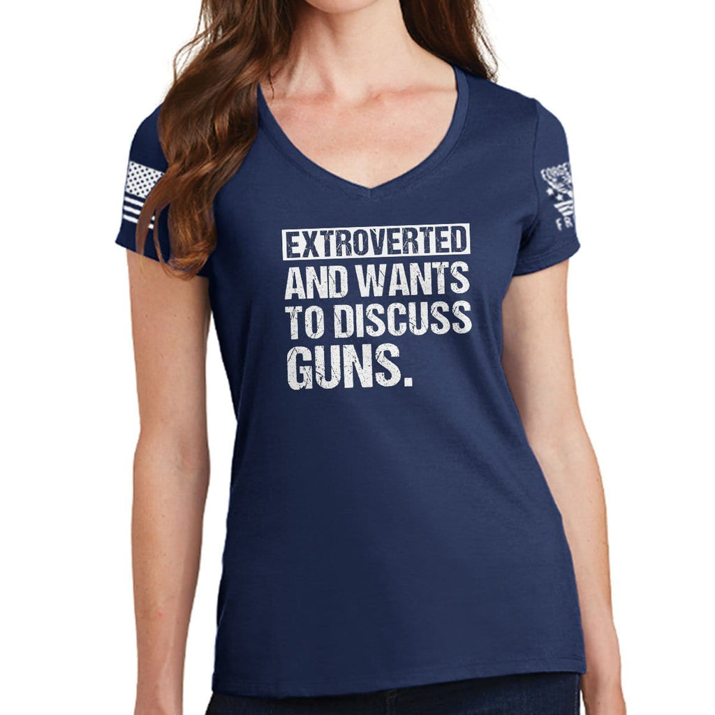 Ladies Extroverted V-Neck T-shirt Hoodie, Sweatshirt | CoreVibeTees.com (Image 5)