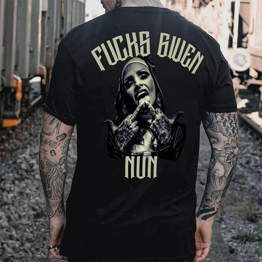 F@CKS GIVEN NUN Defiant Nun Print Men's T-Shirt