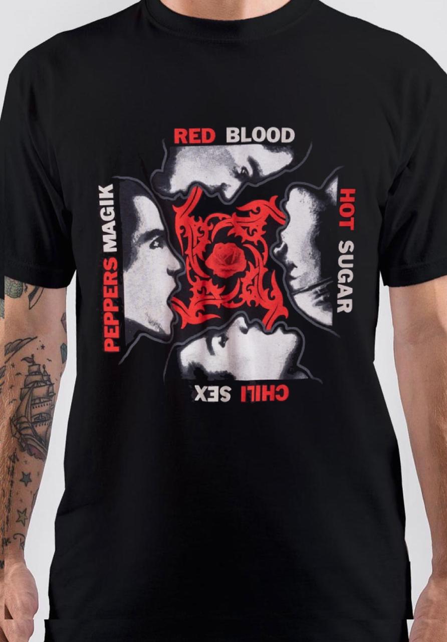 Red Hot Chilli Pepper Band Black T-Shirt Hoodie, Sweatshirt | CoreVibeTees.com