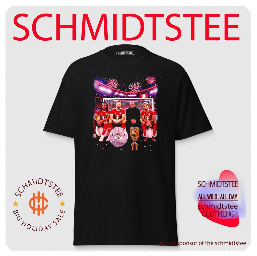 FC Bayern Munich 2026 Champions players celebrating victory shirt