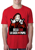 Money Heist Bella Ciao Red T-Shirt Hoodie, Sweatshirt | CoreVibeTees.com