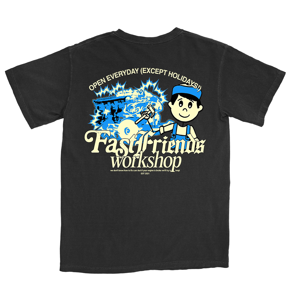 Fast Friends Workshop Tee Hoodie, Sweatshirt | CoreVibeTees.com (Image 2)