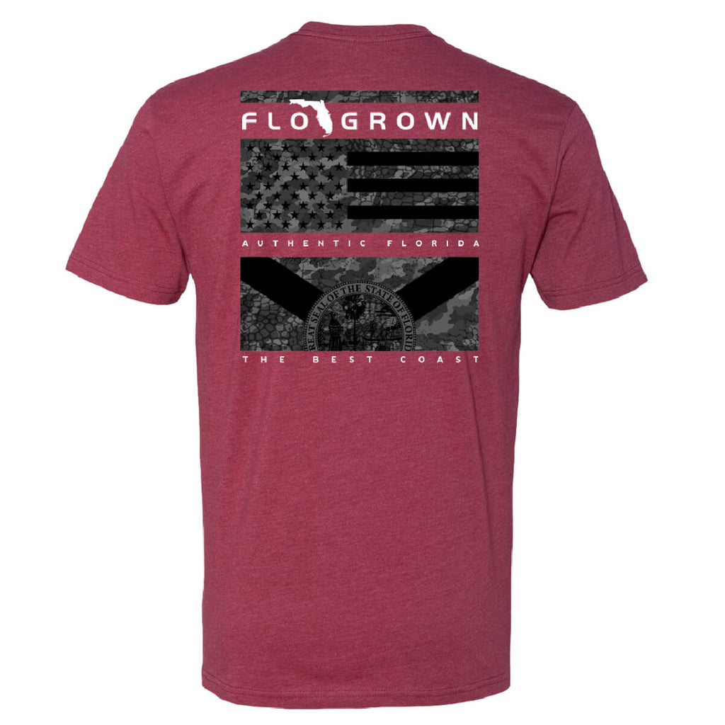 Red Camo Flag Panel Tee Hoodie, Sweatshirt | CoreVibeTees.com (Image 1)