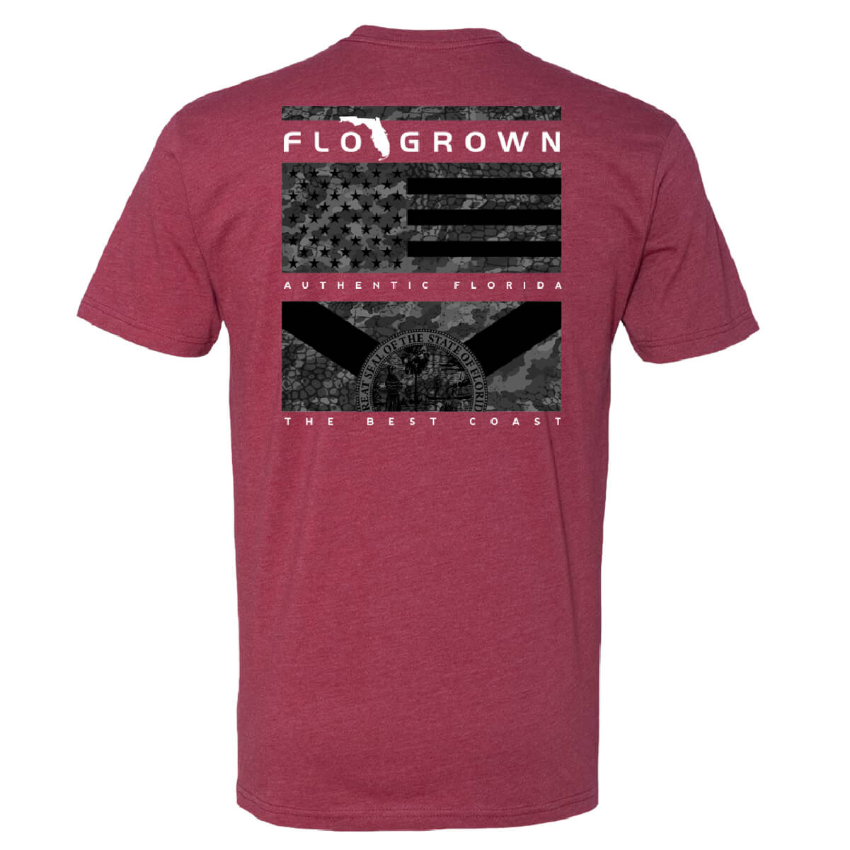 Red Camo Flag Panel Tee Hoodie, Sweatshirt | CoreVibeTees.com (Image 1)