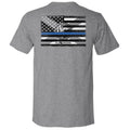 Gray Blue Line Flag Tee Hoodie, Sweatshirt | CoreVibeTees.com (Image 1)