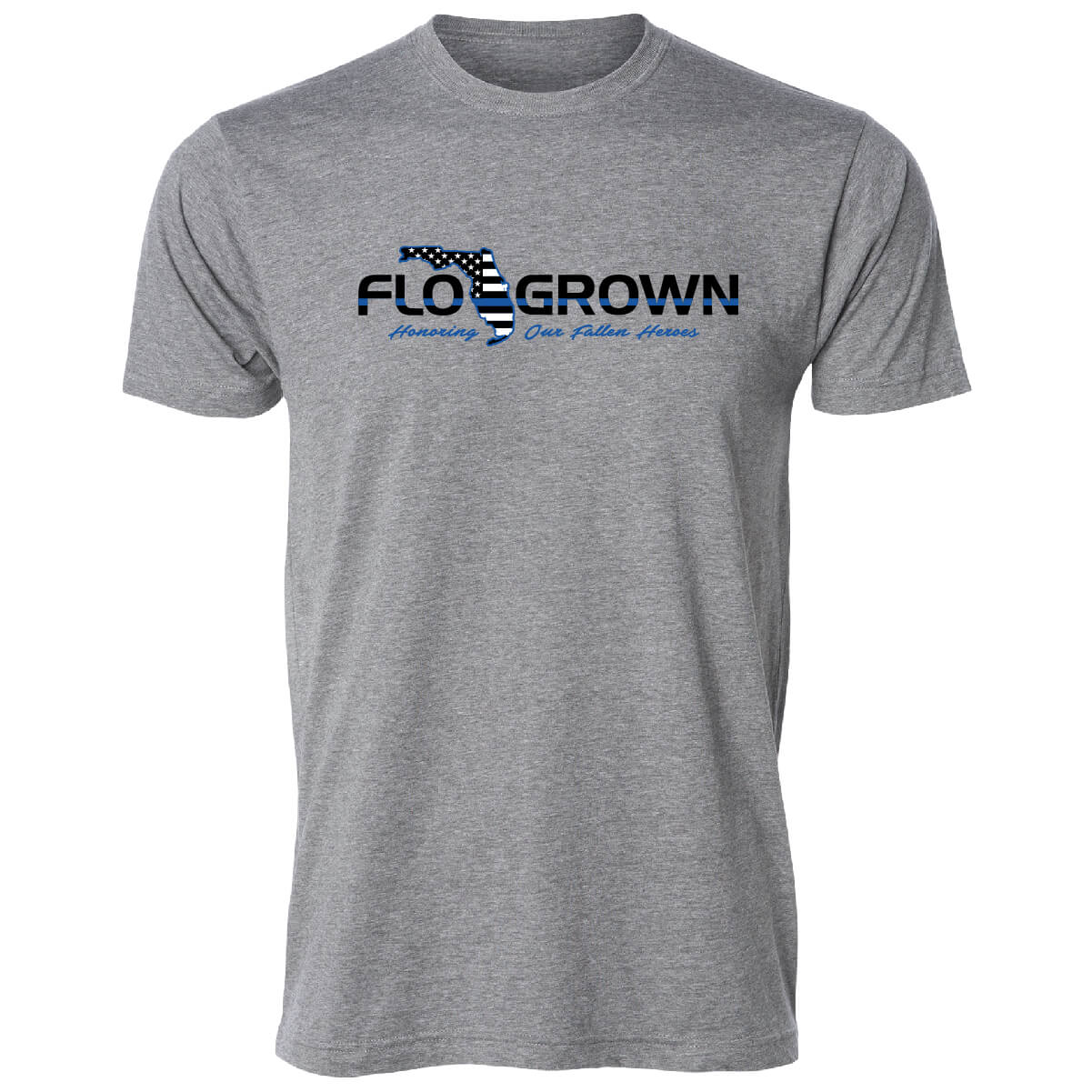 Gray Blue Line Flag Tee Hoodie, Sweatshirt | CoreVibeTees.com (Image 2)