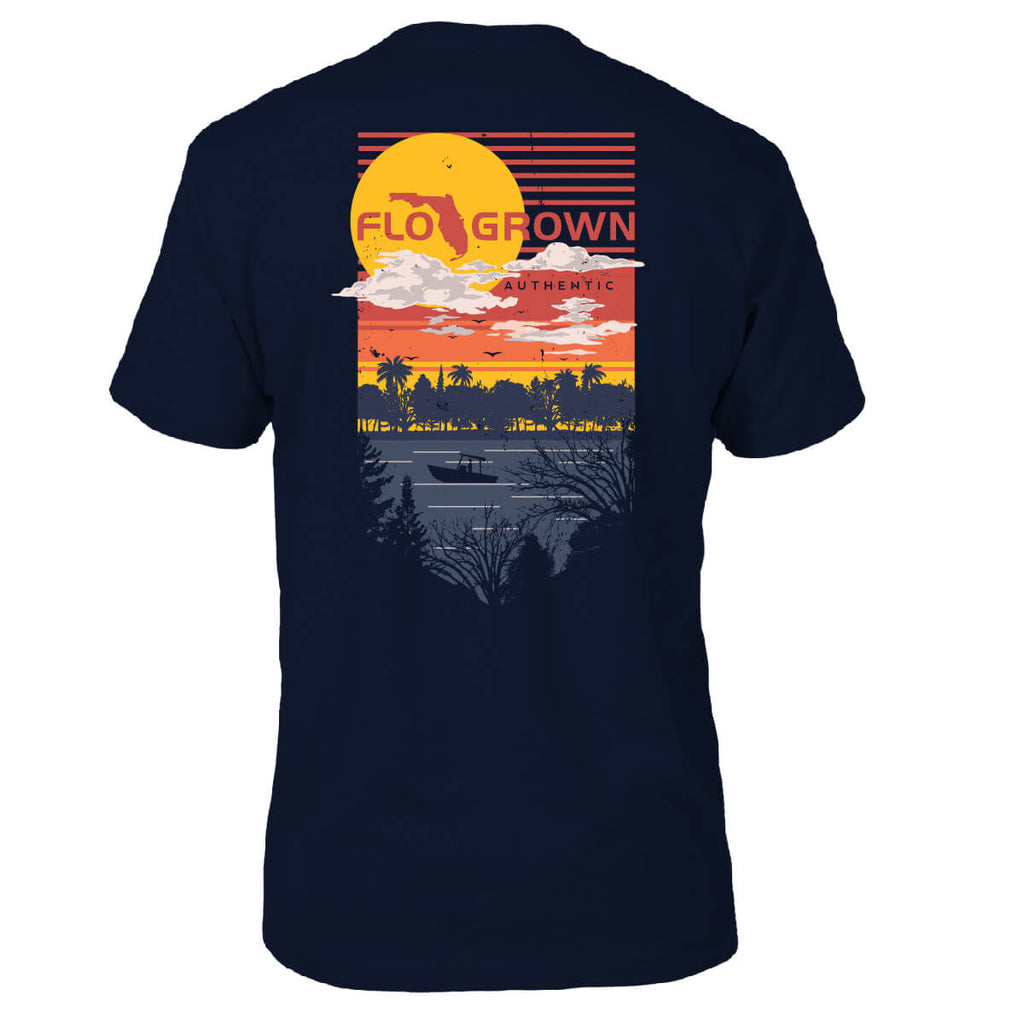 Sunset Fishing Lake Tee Hoodie, Sweatshirt | CoreVibeTees.com (Image 1)