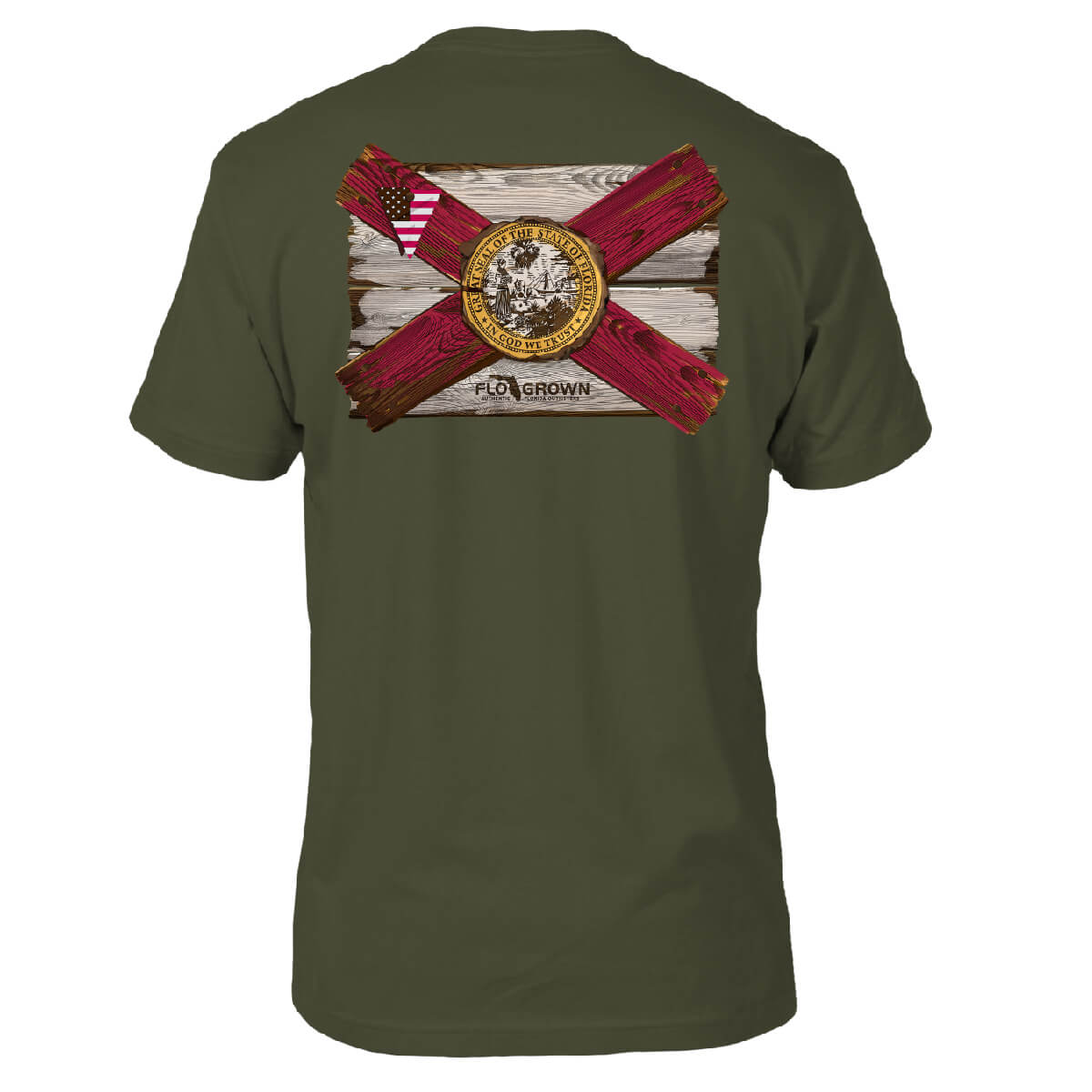 Wooden Flag Tee Hoodie, Sweatshirt | CoreVibeTees.com (Image 1)