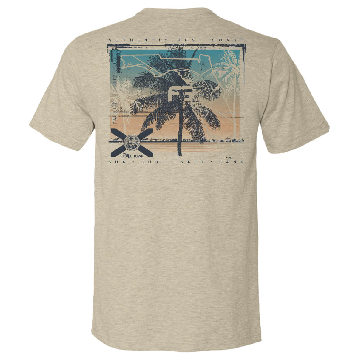 Best Coast Grunge Map Tee Hoodie, Sweatshirt | CoreVibeTees.com (Image 1)