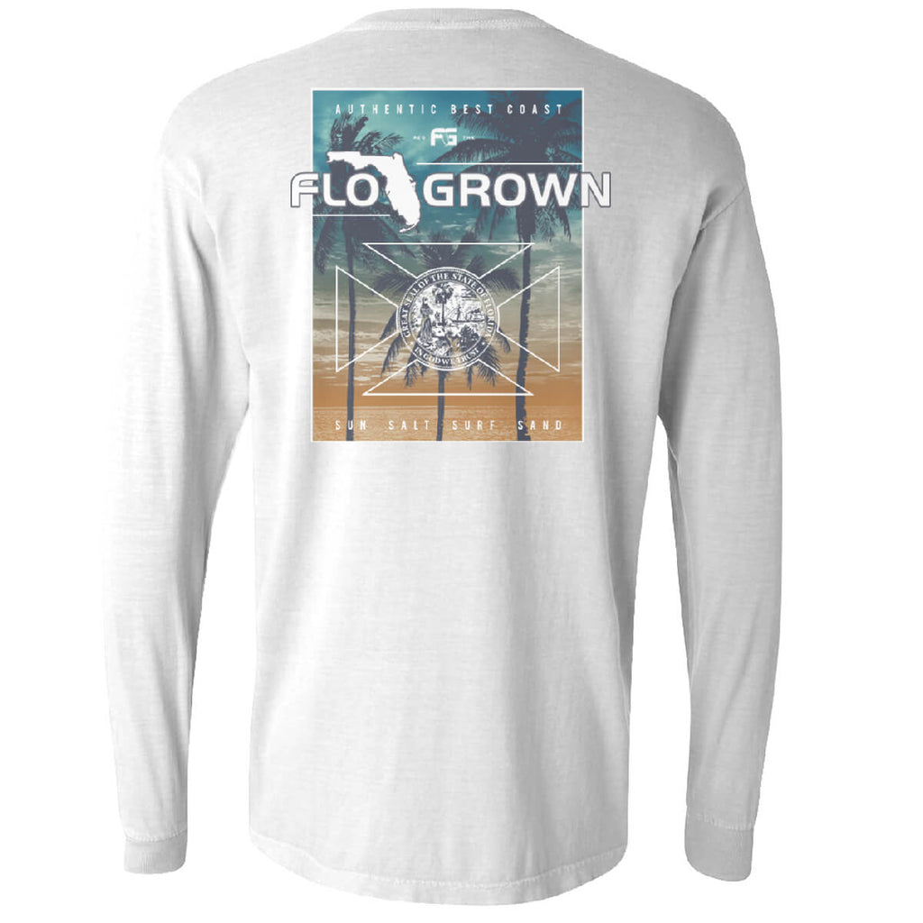 Sunset Palms Long Sleeve Tee Hoodie, Sweatshirt | CoreVibeTees.com (Image 1)