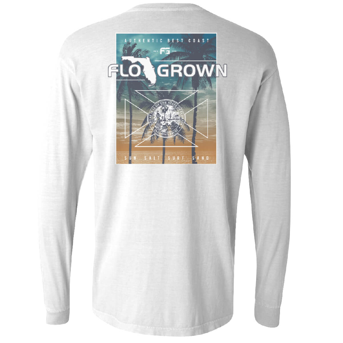 Sunset Palms Long Sleeve Tee Hoodie, Sweatshirt | CoreVibeTees.com (Image 1)