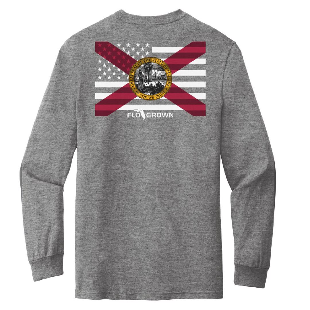 US Flag Long Sleeve Tee Hoodie, Sweatshirt | CoreVibeTees.com (Image 1)