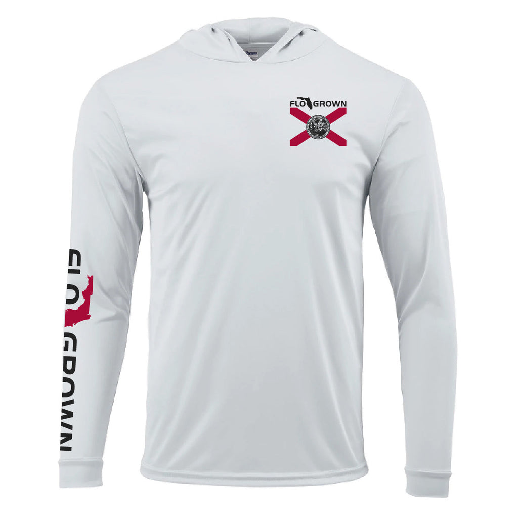 Flag Chest Hooded LS Performance Tee Hoodie, Sweatshirt | CoreVibeTees.com (Image 1)
