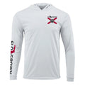 Flag Chest Hooded LS Performance Tee Hoodie, Sweatshirt | CoreVibeTees.com (Image 1)