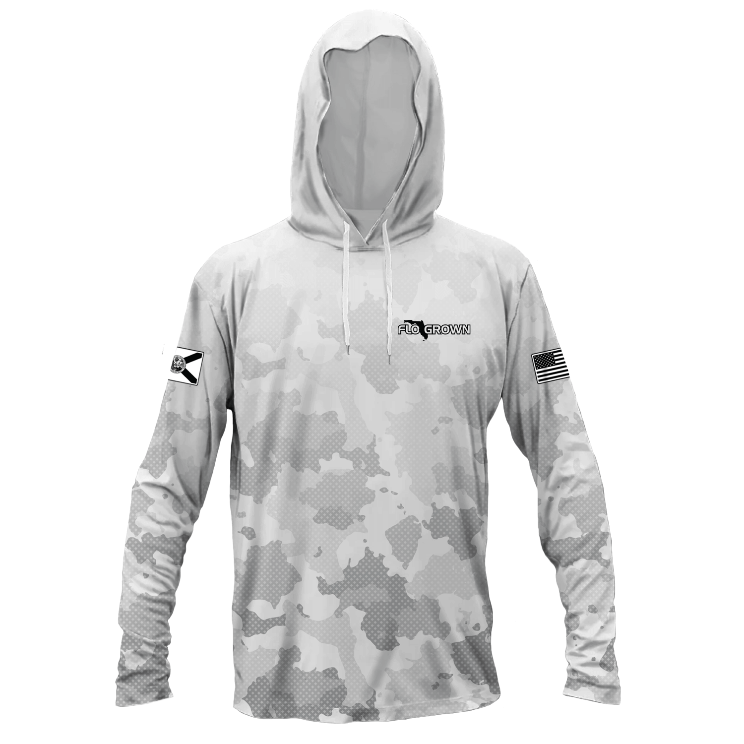 White Camo Performance Hoodie T-Shirts, Sweatshirt | CoreVibeTees.com (Image 1)