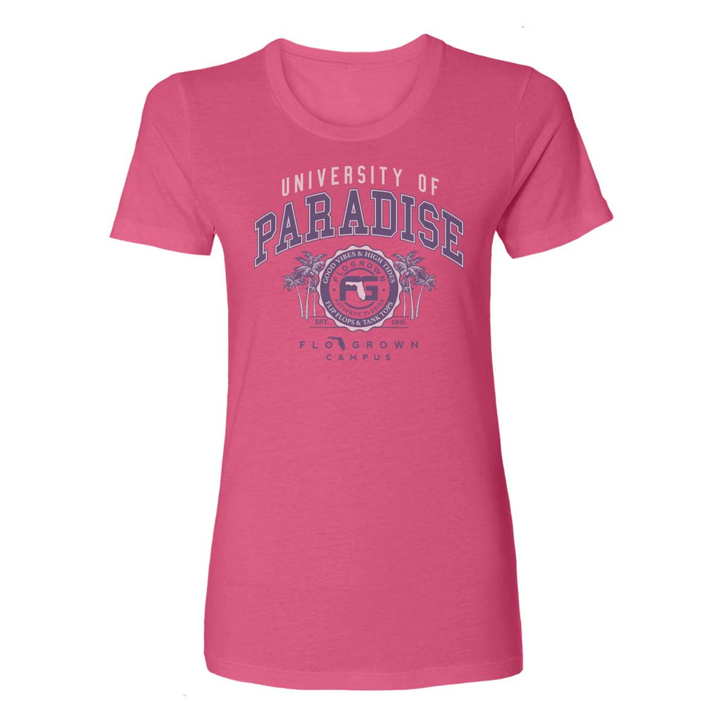 University of Paradise Fitted Women's Tee Hoodie, Sweatshirt | CoreVibeTees.com (Image 1)