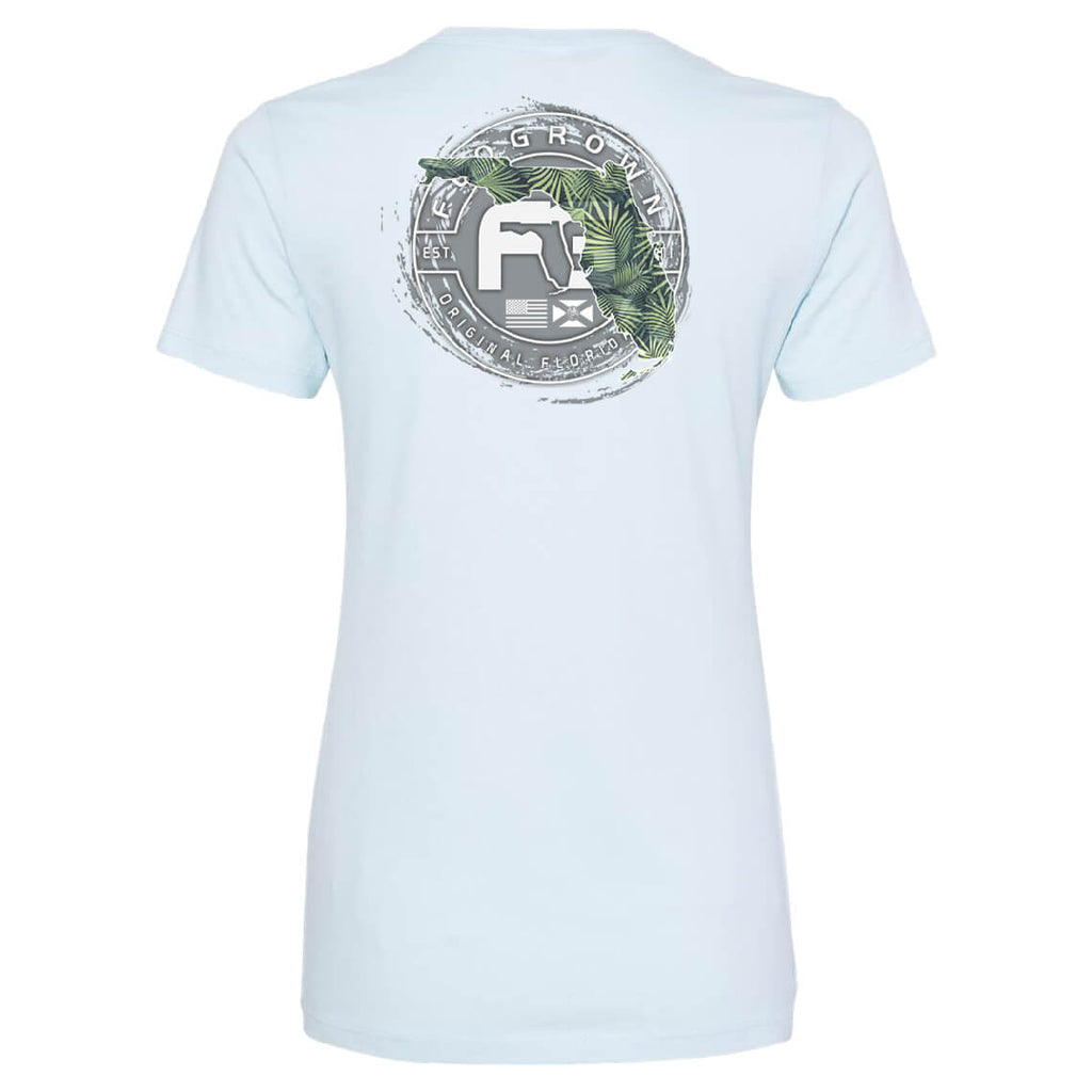 Tropical Circle Fitted Women's Tee Hoodie, Sweatshirt | CoreVibeTees.com (Image 1)