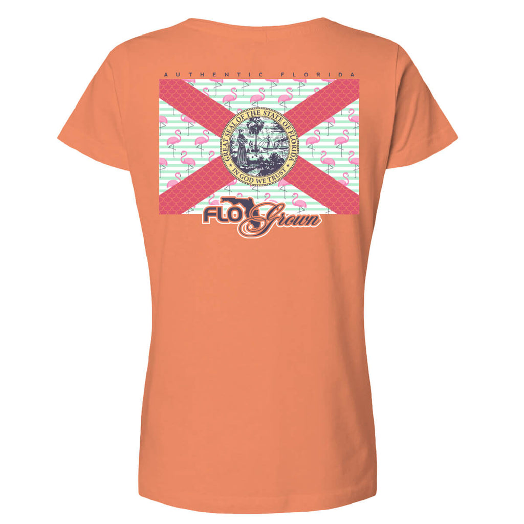 Flamingo Flag Womens Tee Hoodie, Sweatshirt | CoreVibeTees.com (Image 1)