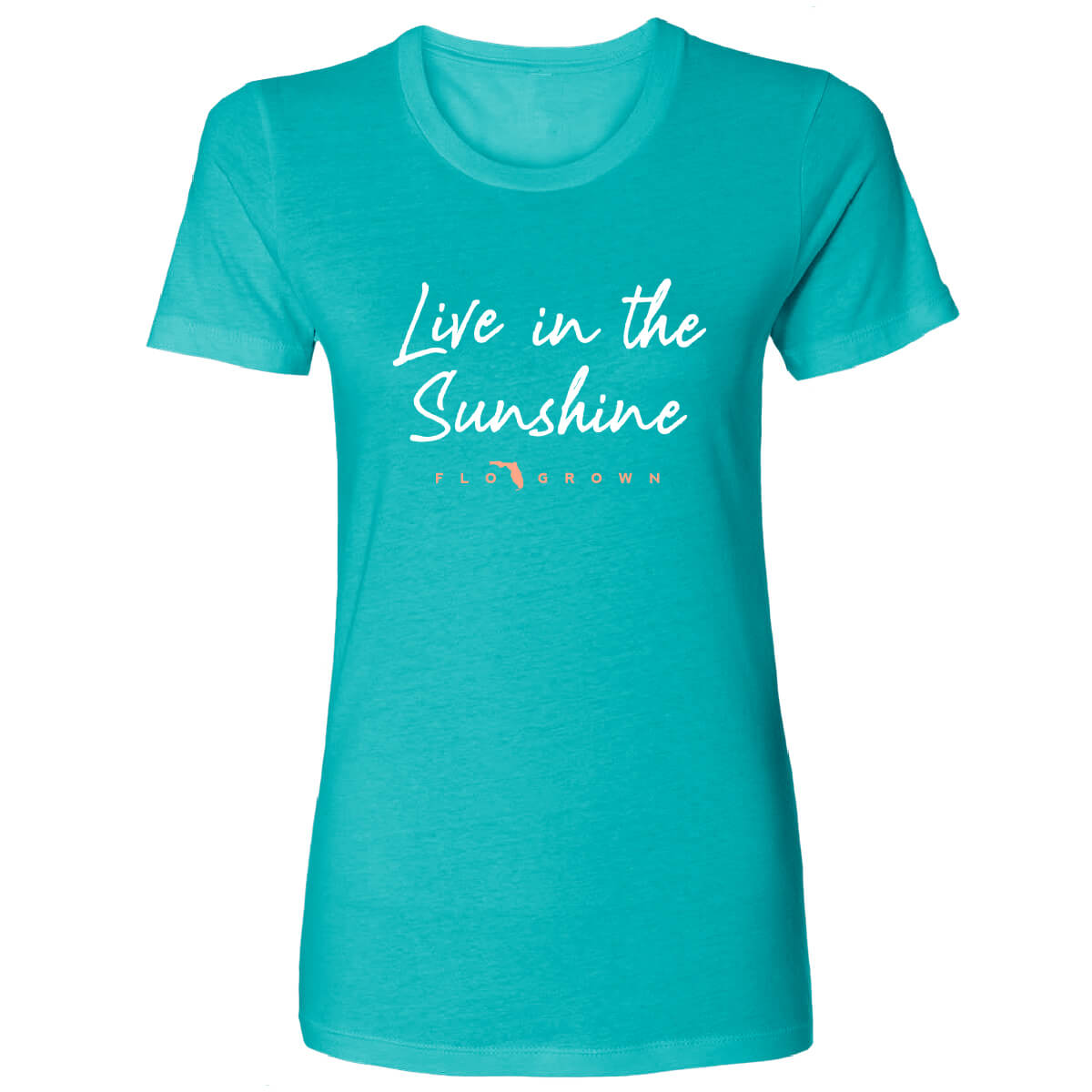 Live in the Sunshine Fitted Women's Tee Hoodie, Sweatshirt | CoreVibeTees.com (Image 1)